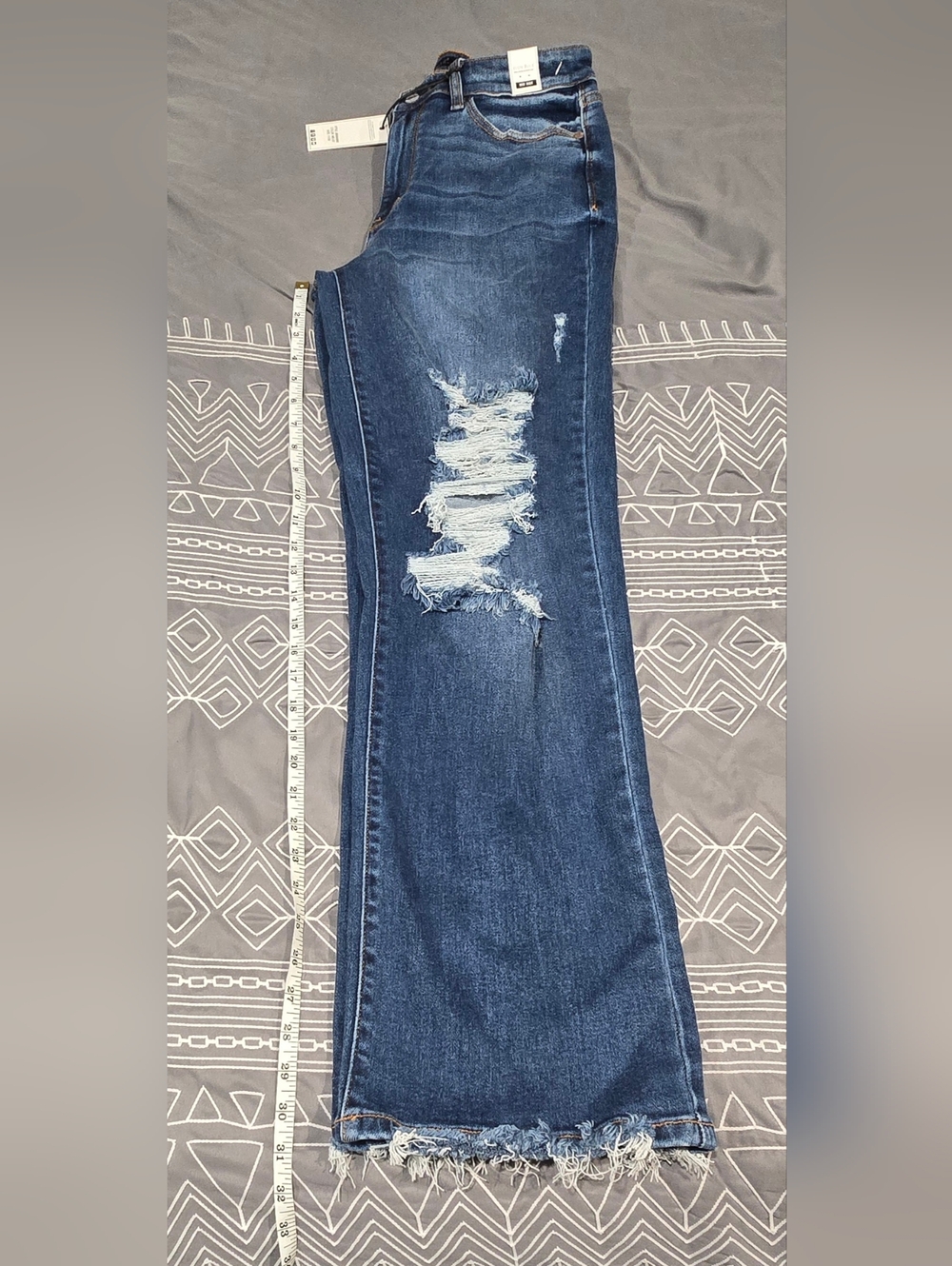 Judy Blue Midrise Distressed Relaxed Straight Fit Dad Jeans Size 11/30 - Picture 3 of 10